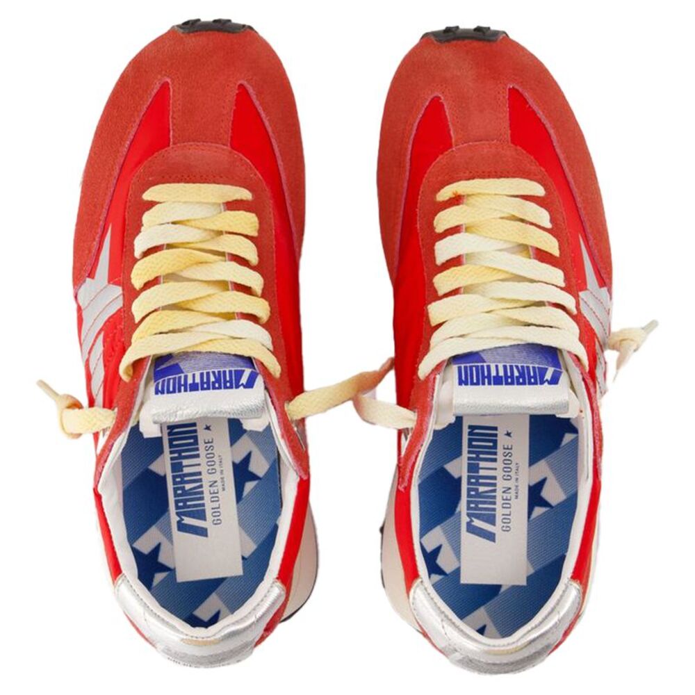 Running Marathon Sneakers - Golden Goose Deluxe Brand - Leather - Red - Picture 4 of 4
